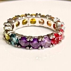 Infinity ring multi colored Size 6